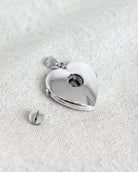Cara Keepsakes Silver Locket Urns Silver Heart Locket Urn - Diamond Cut