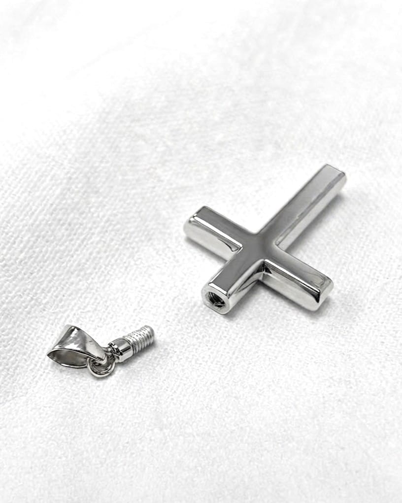 Cara Keepsakes Silver Pendant Urns Cross Pendant Urn