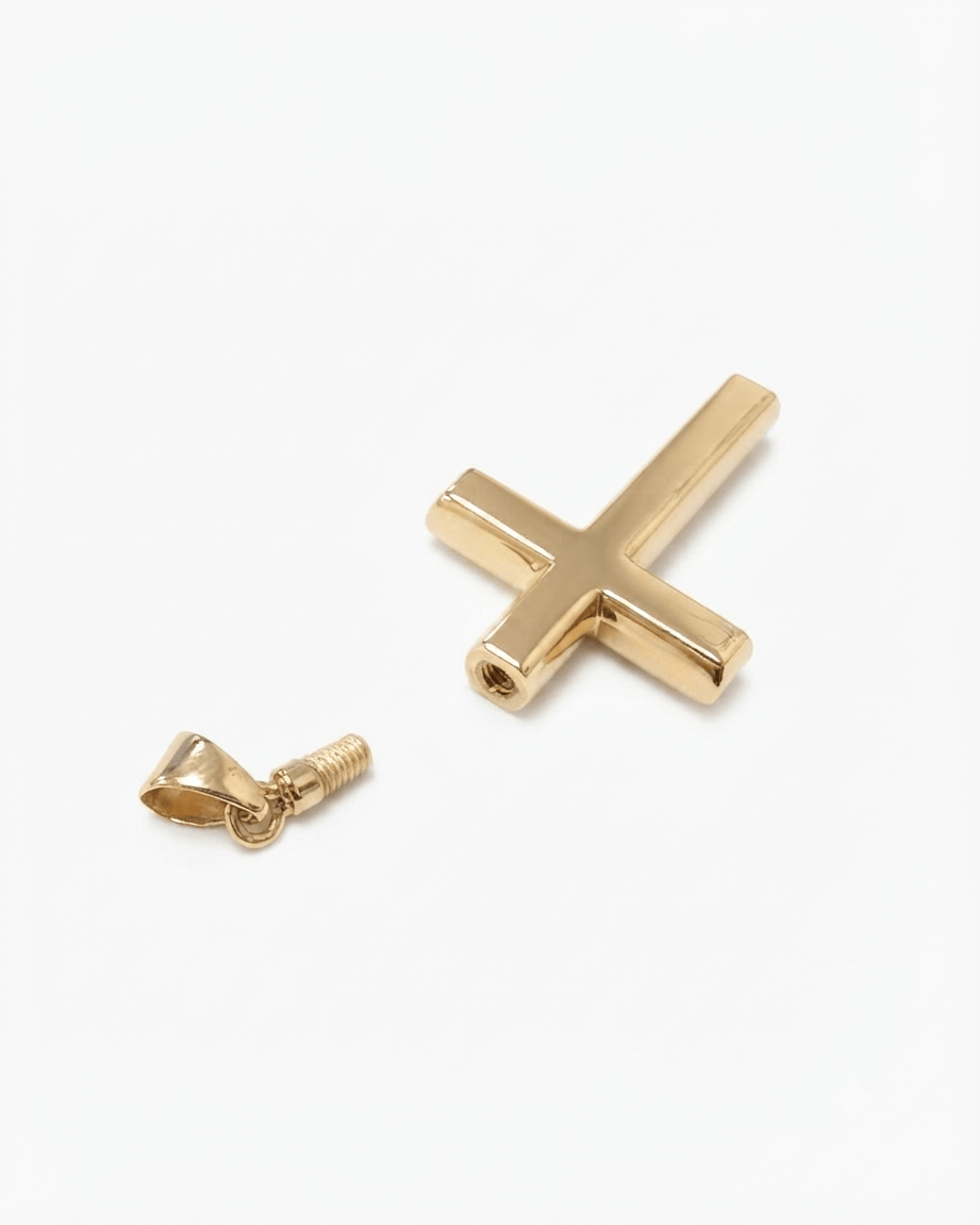 Cara Keepsakes Gold Pendant Urns Gold Cross Pendant Urn (10K)
