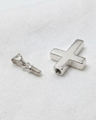 Cara Keepsakes Silver Pendant Urns Hammered Cross Pendant Urn