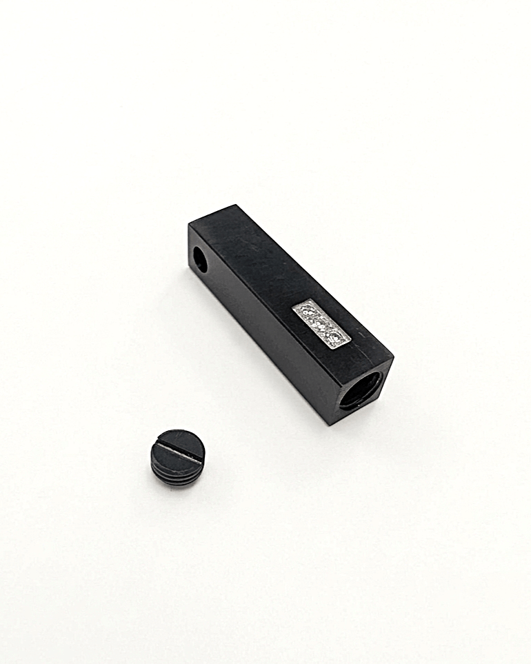 Cara Keepsakes Stainless Steel Black 3-Stone Block Urn