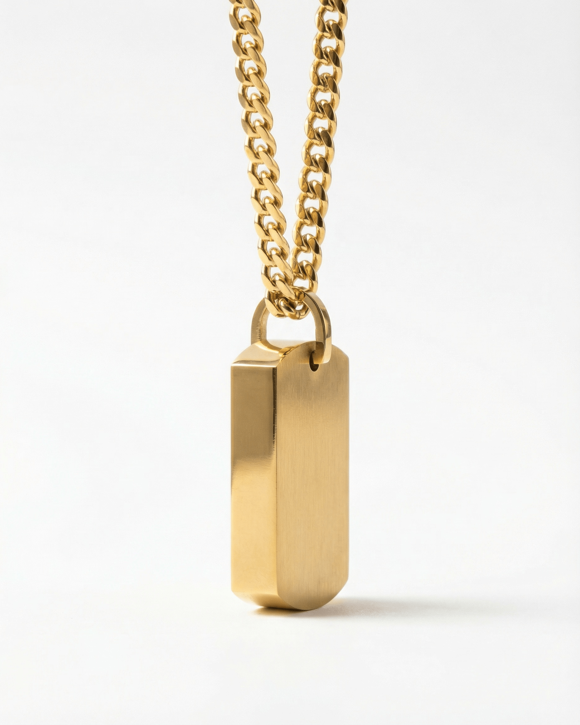 Cara Keepsakes Stainless Steel Gold-Plated Stainless Steel Tag Pendant Urn