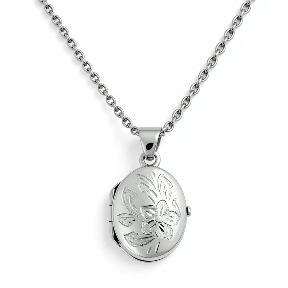 Cara Keepsakes Silver Locket Urns 'Wildflower' Locket Urn