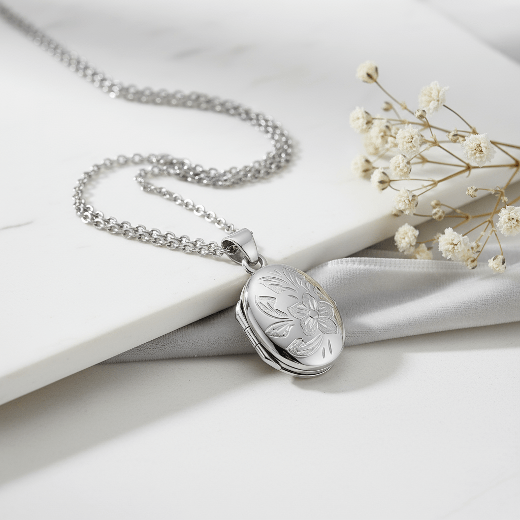 Cara Keepsakes Silver Locket Urns 'Wildflower' Locket Urn