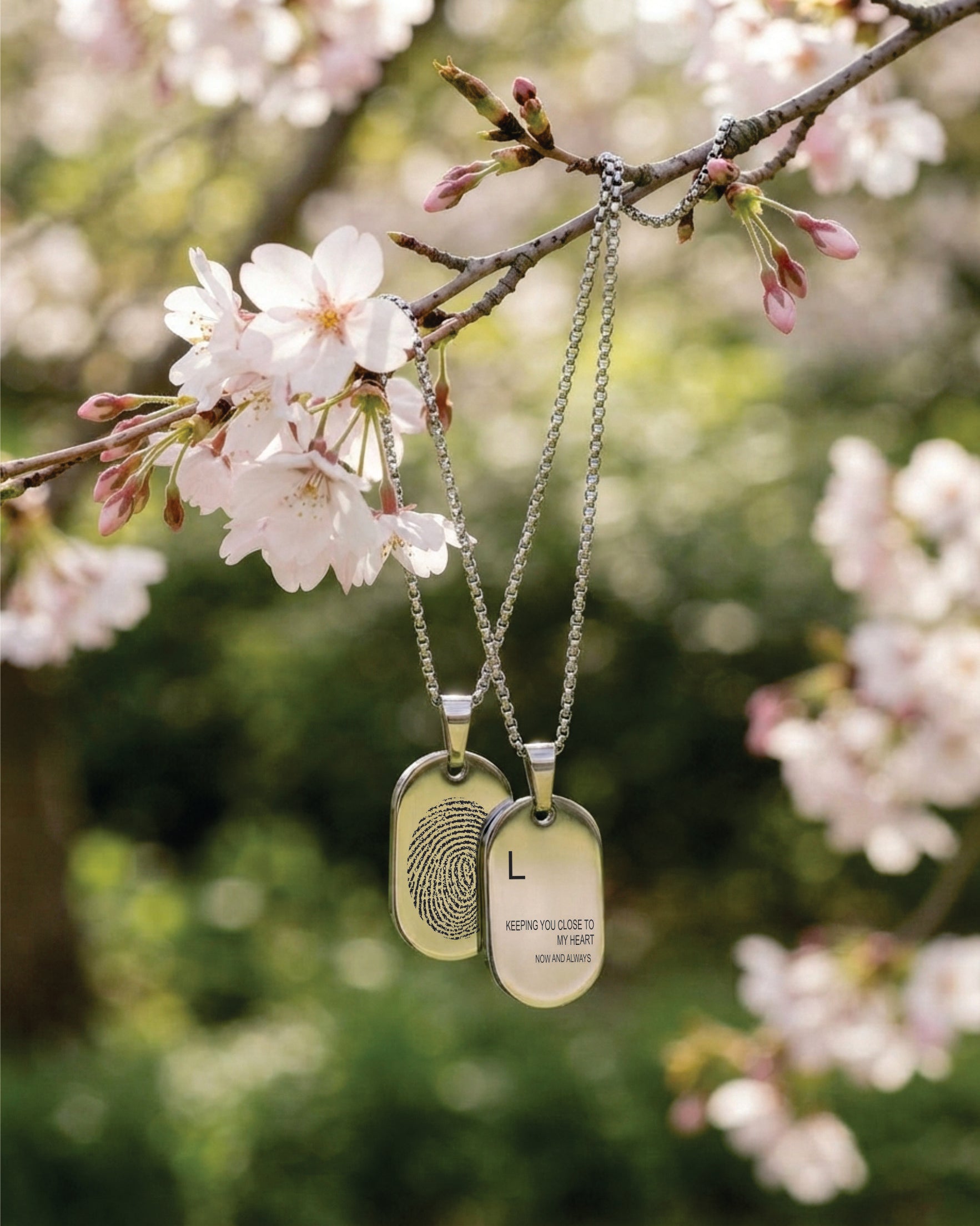 Cara Keepsakes Stainless Steel 'Keeping You Close To My Heart' Tag Urn