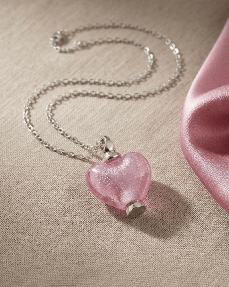 Cara Keepsakes Murano Glass Heart Urns Murano Glass Heart Urn - October