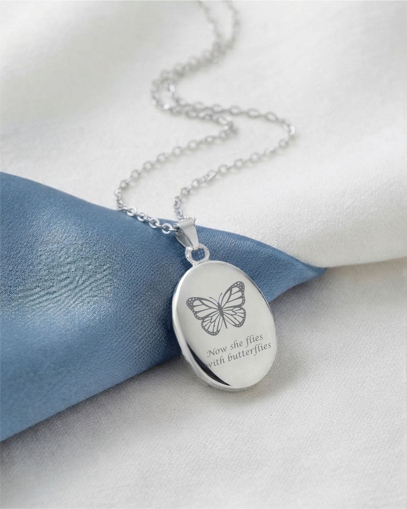 Cara Keepsakes Silver Pendant Urns Silver Oval Pendant Urn