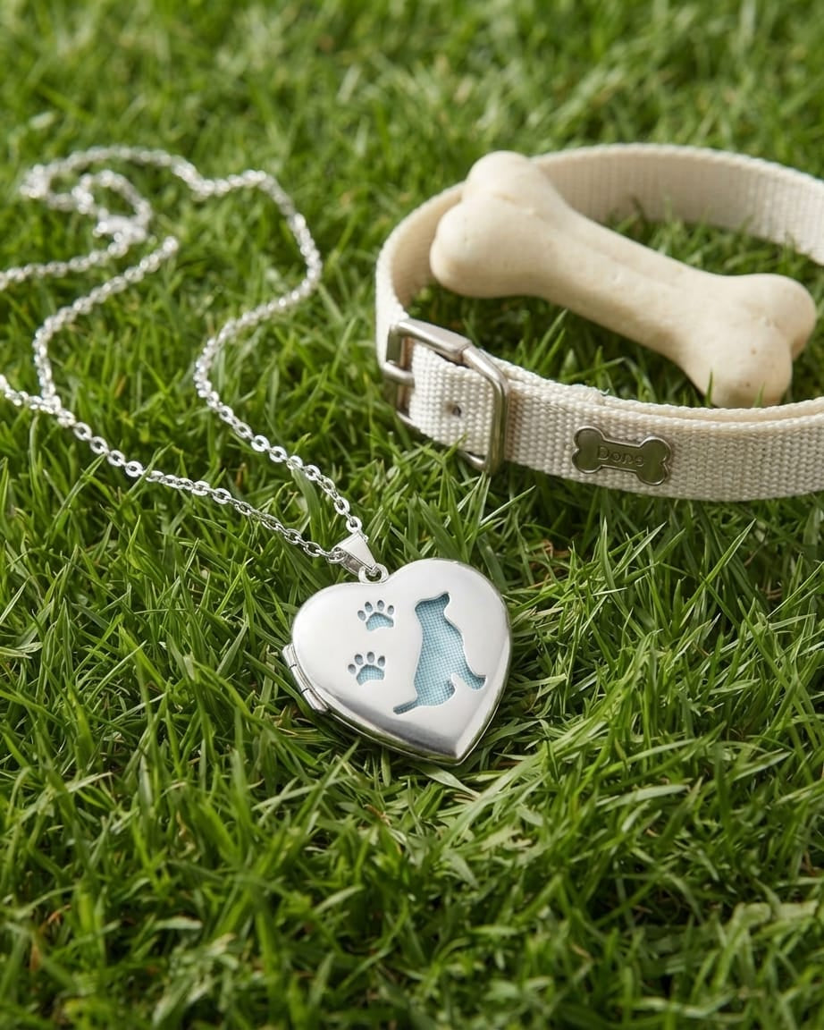 Cara Keepsakes Silver Locket Urns Dog Locket Urn