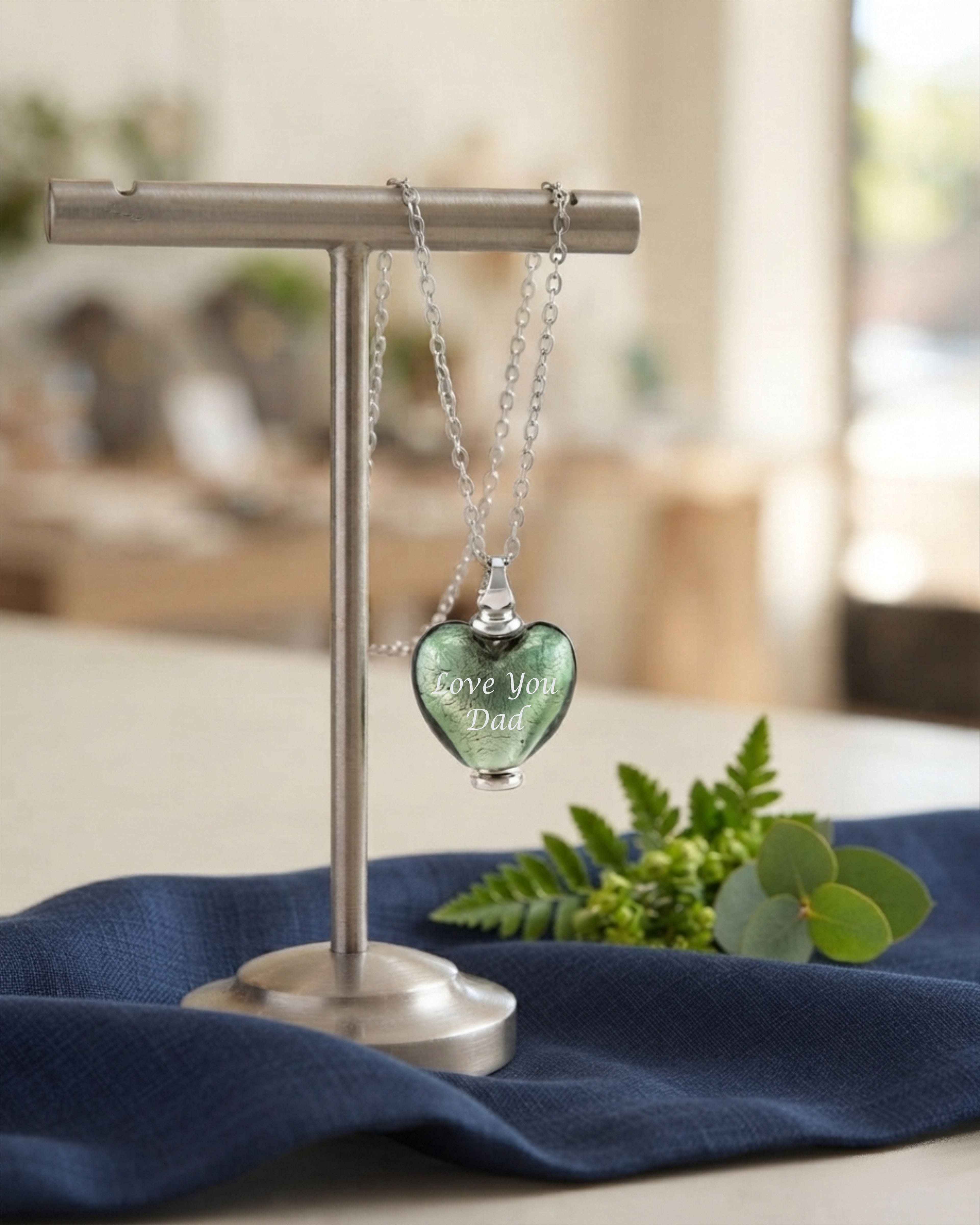 Cara Keepsakes Murano Glass Heart Urns Murano Glass Heart Urn - June