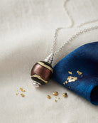 Cara Keepsakes Murano Glass Pendant Urns Murano Glass Pendant Urn - 'Gilded Dreams' Olive