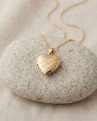 Cara Keepsakes Gold Locket Urns Gold Heart Locket Urn - Diamond Cut (10K)