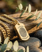 Cara Keepsakes Stainless Steel Gold-Plated Stainless Steel Tag Pendant Urn