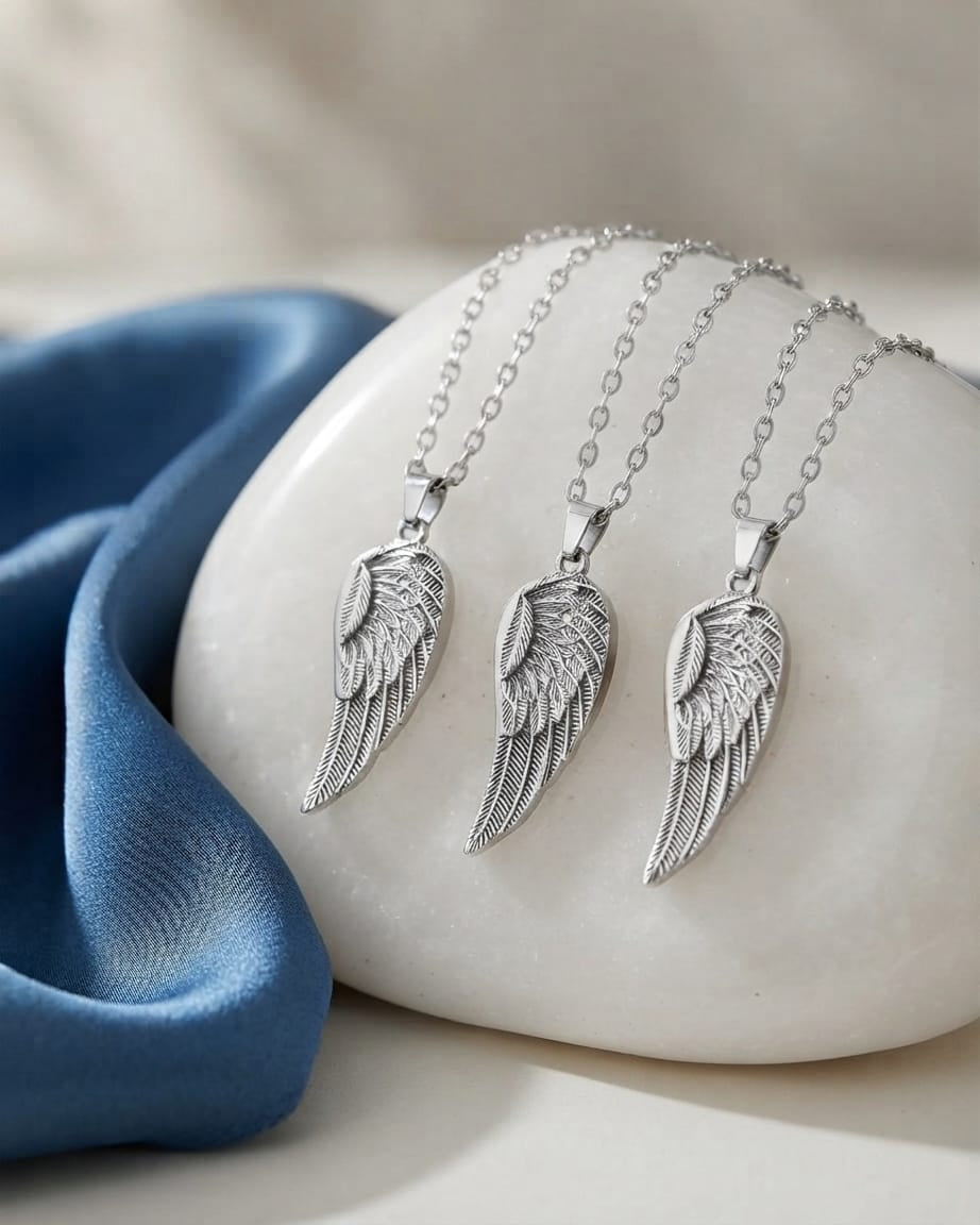 Cara Keepsakes Silver Pendant Urns Silver Guardian Angel Pendant Urn