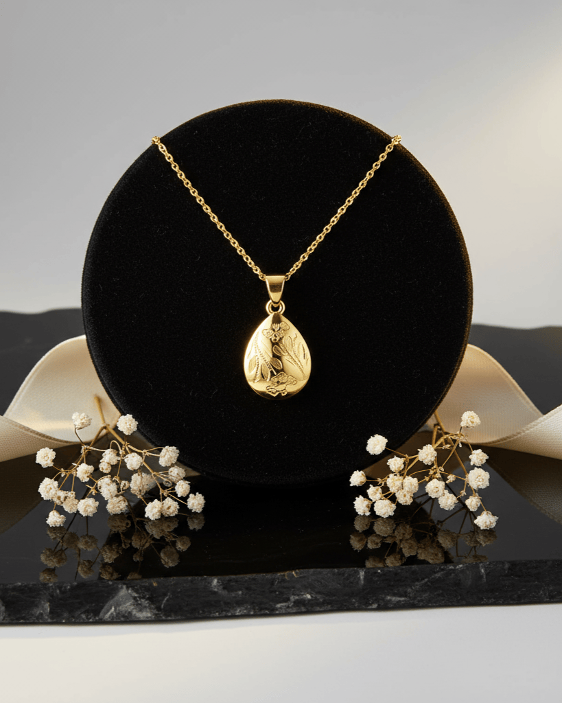 Cara Keepsakes Gold Pendant Urns 'Poppy' Teardrop Pendant Urn (10K)