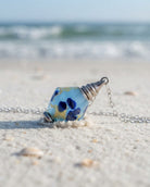 Cara Keepsakes Murano Glass Pendant Urns Murano Glass Pendant Urn - 'Ocean Mist'