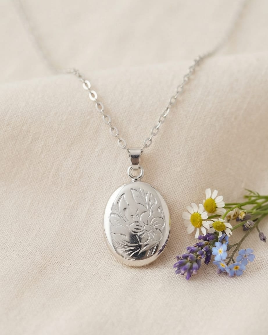 Cara Keepsakes Silver Pendant Urns 'Wildflower' Pendant Urn