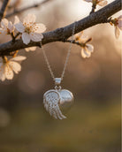 Cara Keepsakes Silver Locket Urns Silver Angel Wing Locket Urn