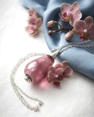 Cara Keepsakes Murano Glass Pendant Urns Murano Glass Pendant Urn - 'Orchid Mist'