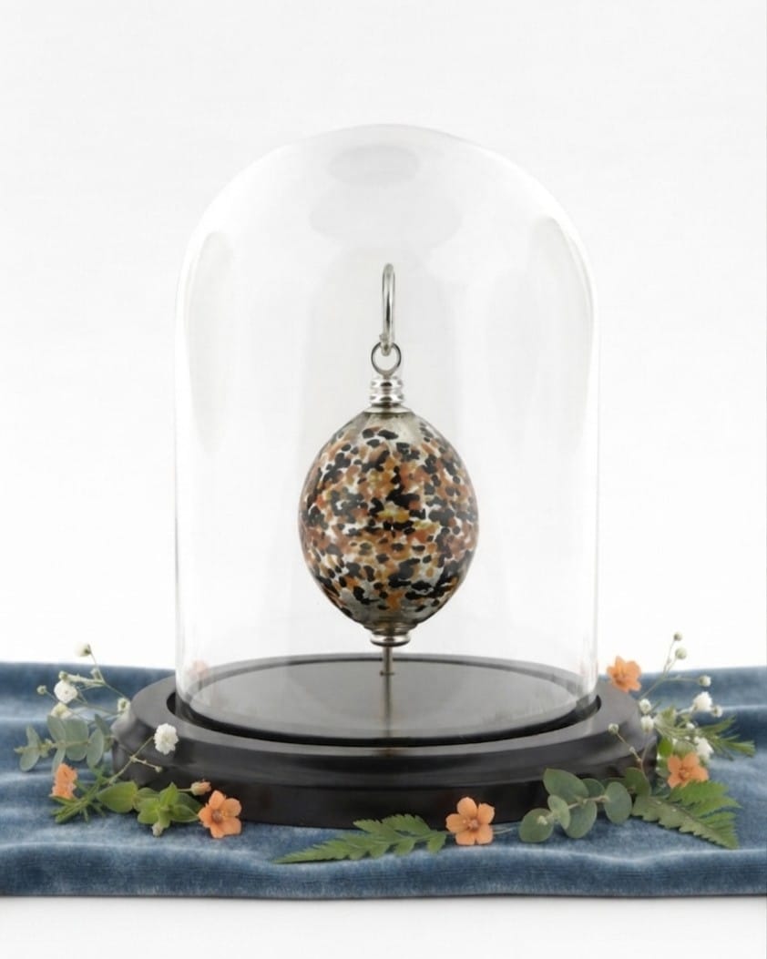 Cara Keepsakes Keepsake Urn Mini Urn with Glass Dome Keepsake Urn - "Everlasting Embrace"
