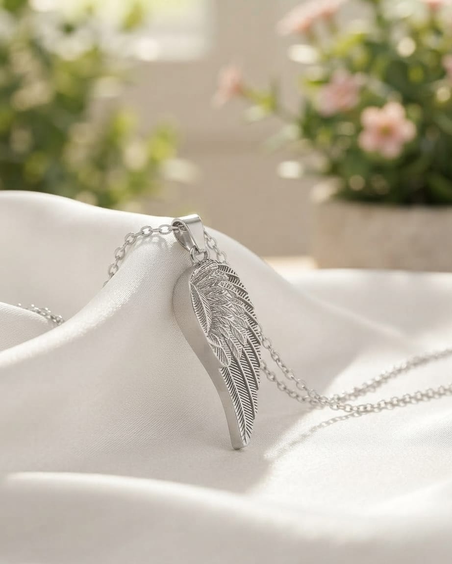 Cara Keepsakes Silver Pendant Urns Silver Guardian Angel Pendant Urn
