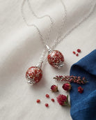 Cara Keepsakes Murano Glass Pendant Urns Murano Glass Pendant Urn - 'Beloved' Olive