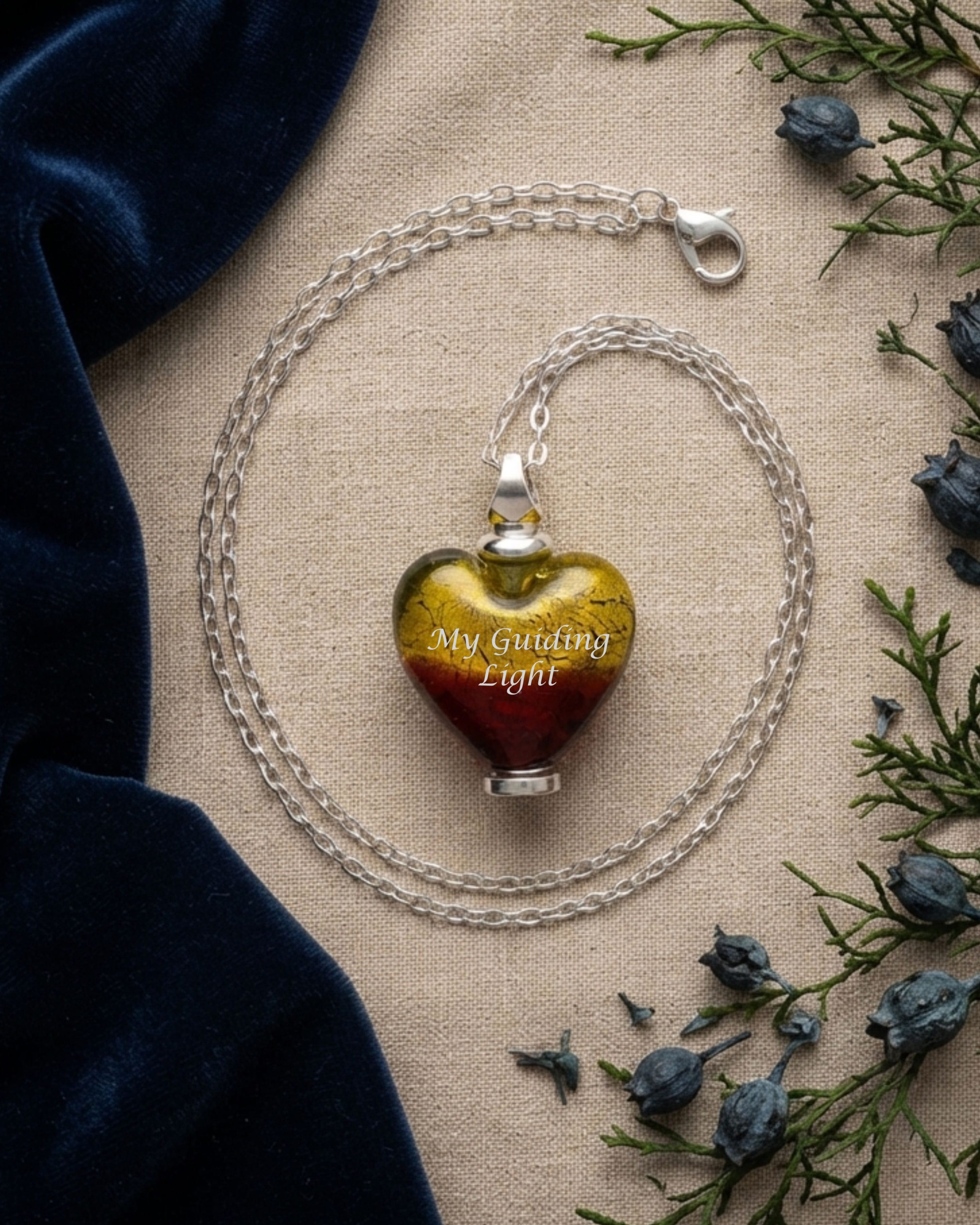 Cara Keepsakes Murano Glass Heart Urns Murano Glass Heart Urn - 'Guiding Light'