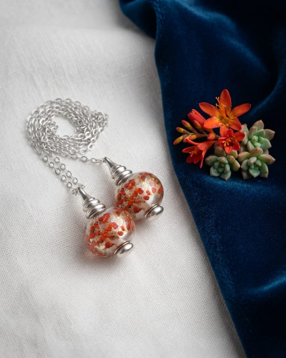 Cara Keepsakes Murano Glass Pendant Urns Murano Glass Pendant Urn - 'Beloved' Bead