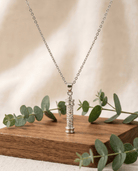 Cara Keepsakes Silver Pendant Urns Hammered Cylinder Pendant Urn