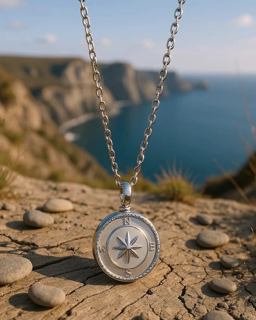 Cara Keepsakes Stainless Steel Small Stainless Steel Compass Urn