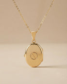 Cara Keepsakes Gold Locket Urns Gold Oval Locket Urn - Diamond Cut (10K)