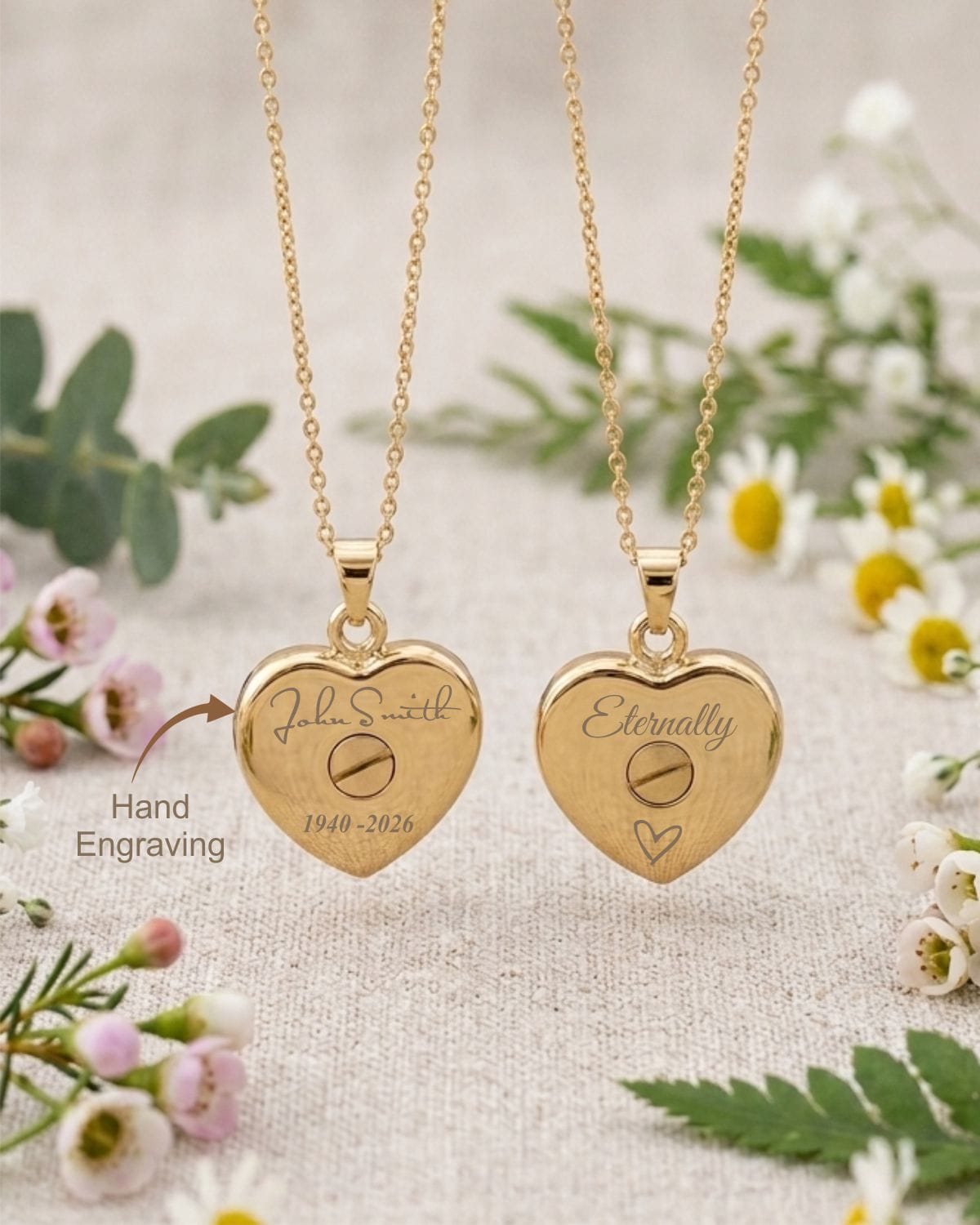 Cara Keepsakes Gold Pendant Urns Gold Heart Pendant Urn (10K)