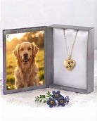 Cara Keepsakes Gold Locket Urns Gold Paw Print Locket Urn (10K)
