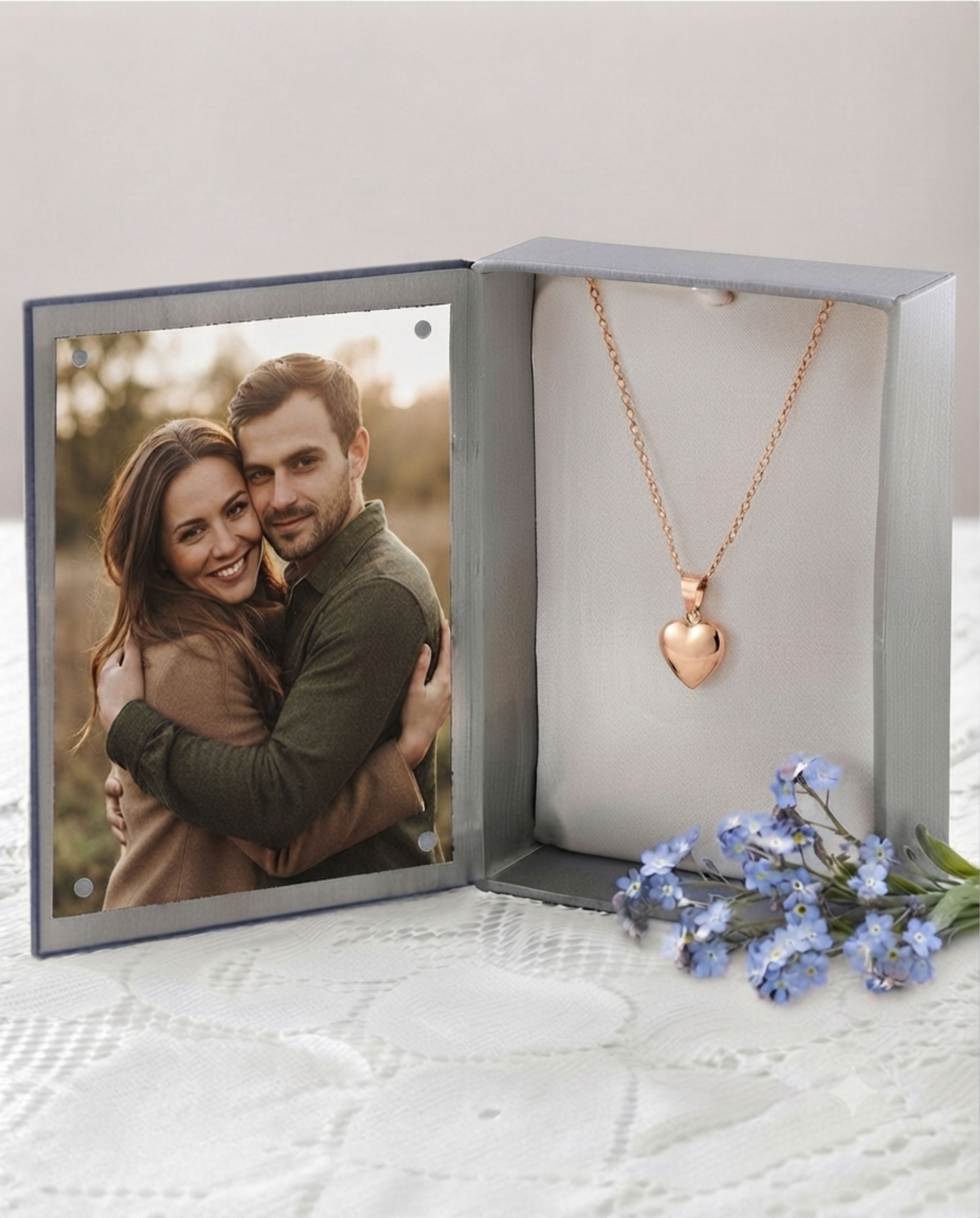 Cara Keepsakes Gold Pendant Urns Small Gold Heart Pendant Urn (10K)