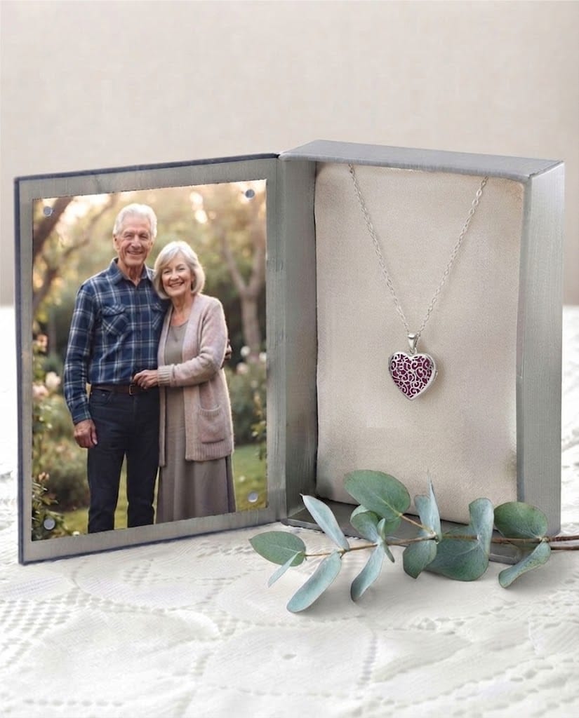 Cara Keepsakes Silver Locket Urns Silver Filigree Heart Locket Urn