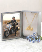 Cara Keepsakes Gold Pendant Urns Gold Motorcycle Pendant Urn (10K)