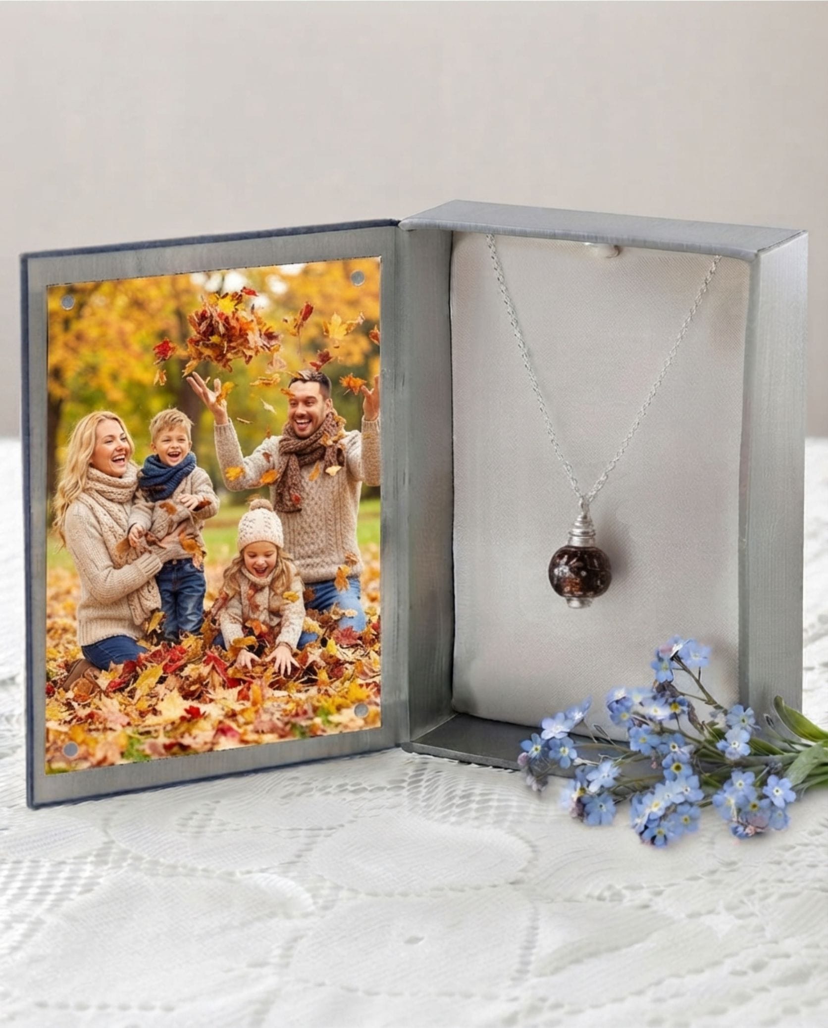 Cara Keepsakes Murano Glass Pendant Urns Murano Glass Pendant Urn - 'Everlasting Embrace' Bead