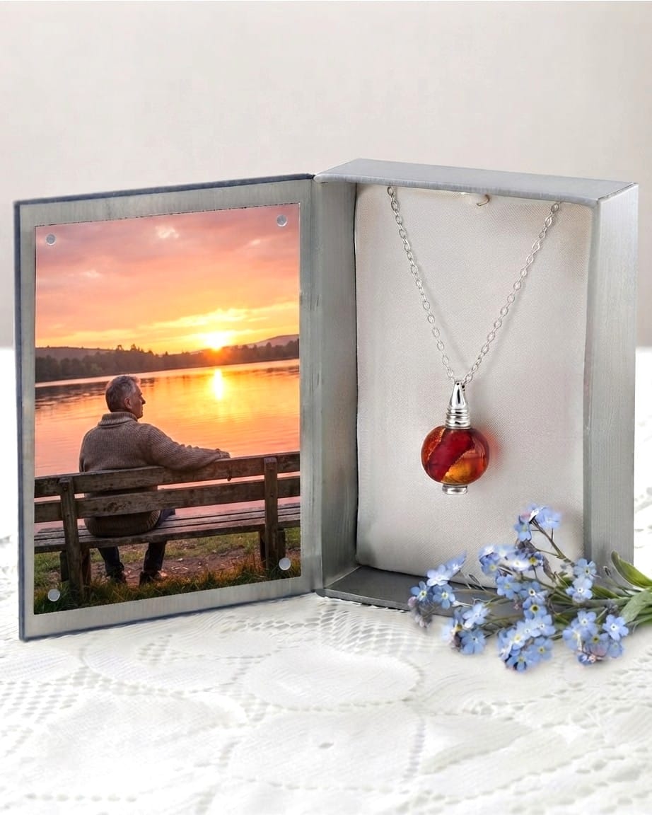 Cara Keepsakes Murano Glass Pendant Urns Murano Glass Pendant Urn - 'Beyond the Sunset' Bead
