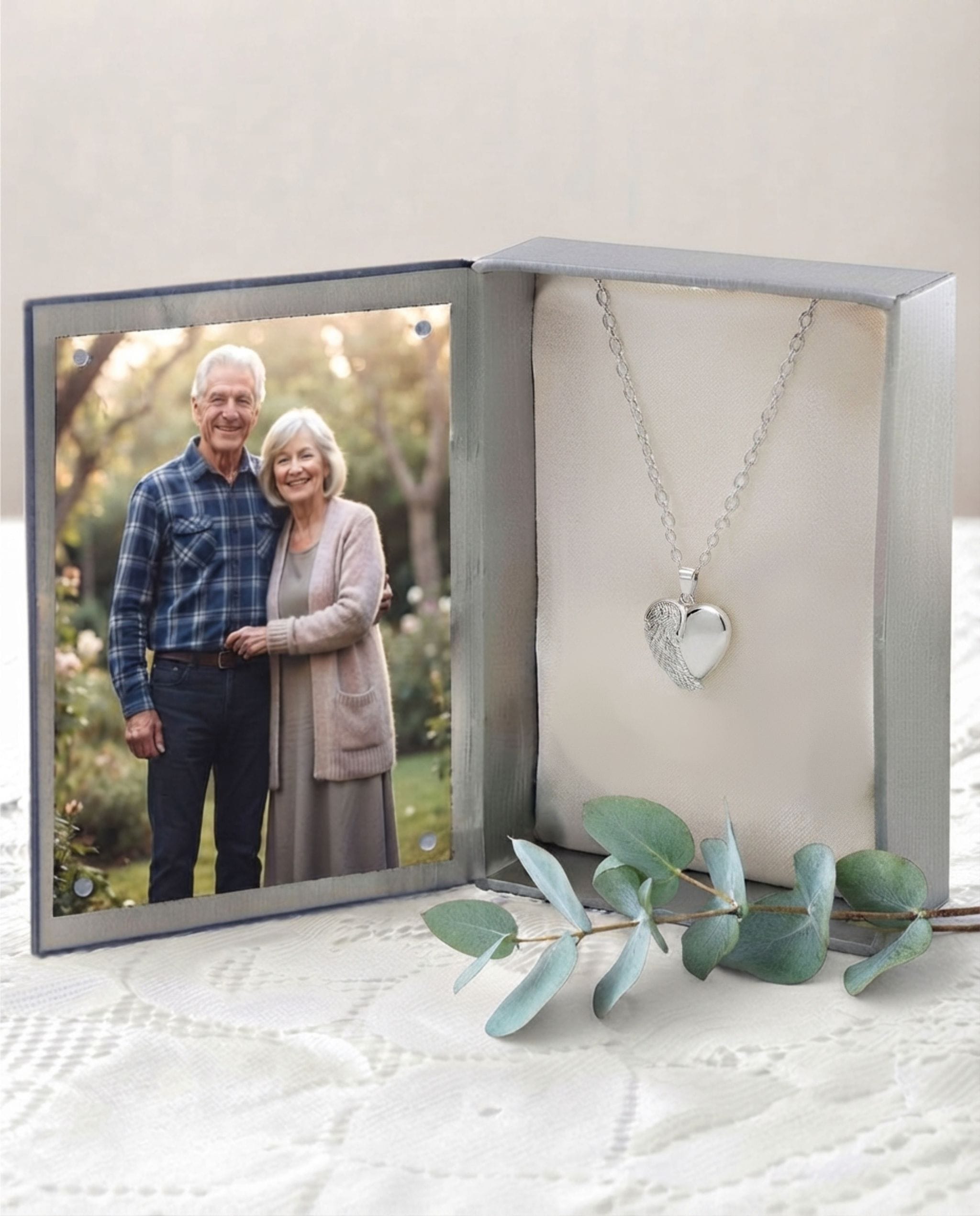 Cara Keepsakes Silver Pendant Urns Angel Wing Pendant Urn