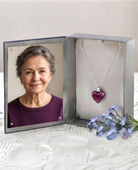 Cara Keepsakes Murano Glass Heart Urns Murano Glass Heart Urn - February