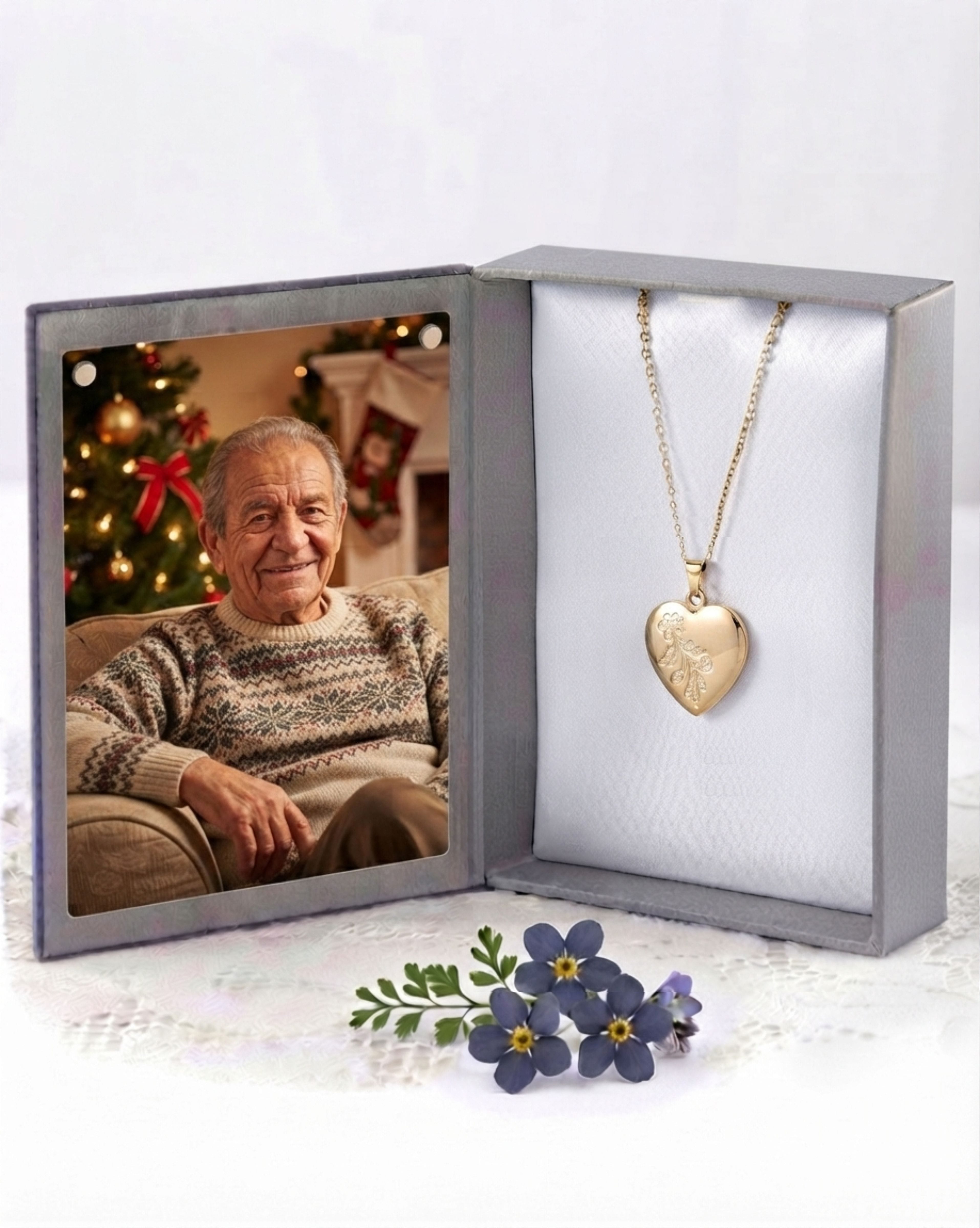 Cara Keepsakes Gold Pendant Urns 'Forget Me Not' Pendant Urn (10K)