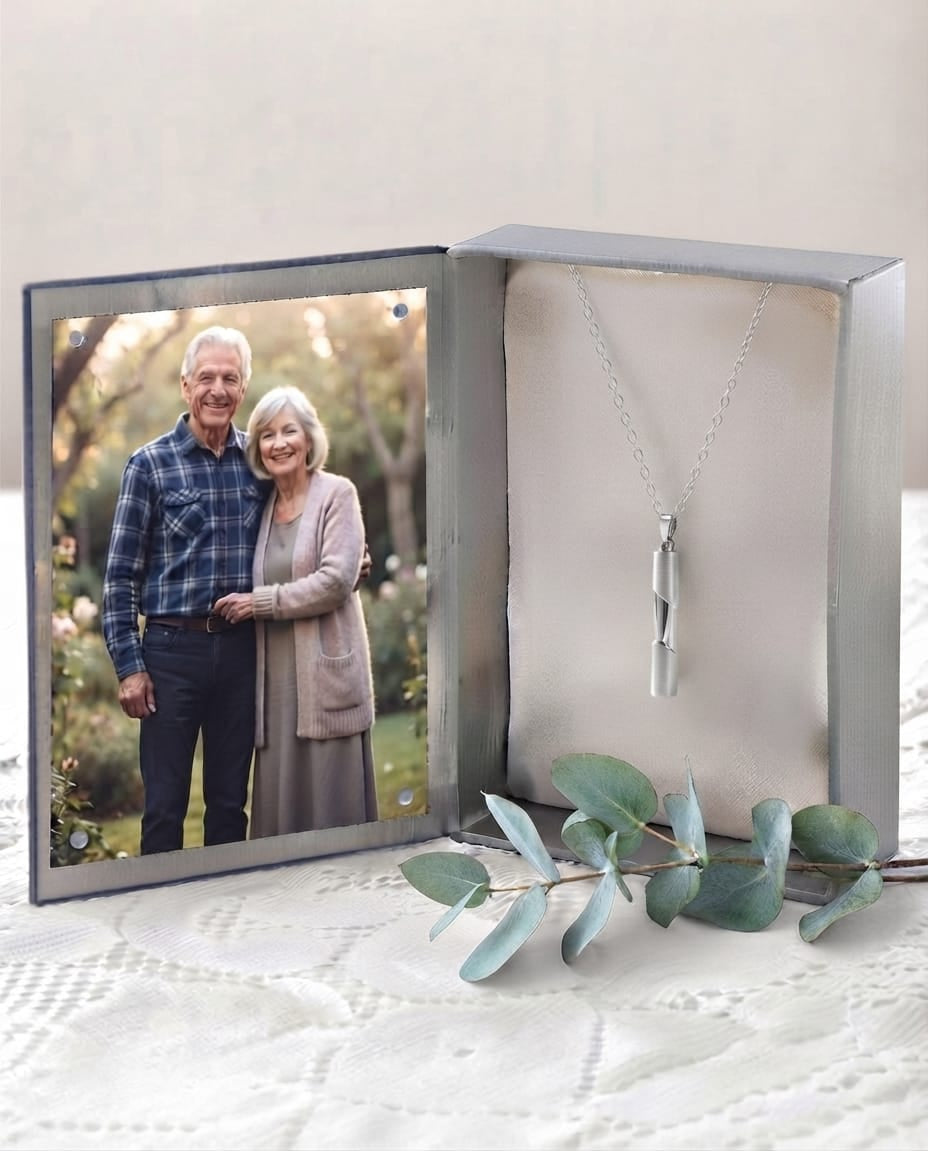 Cara Keepsakes Silver Pendant Urns Cylinder Pendant Urn