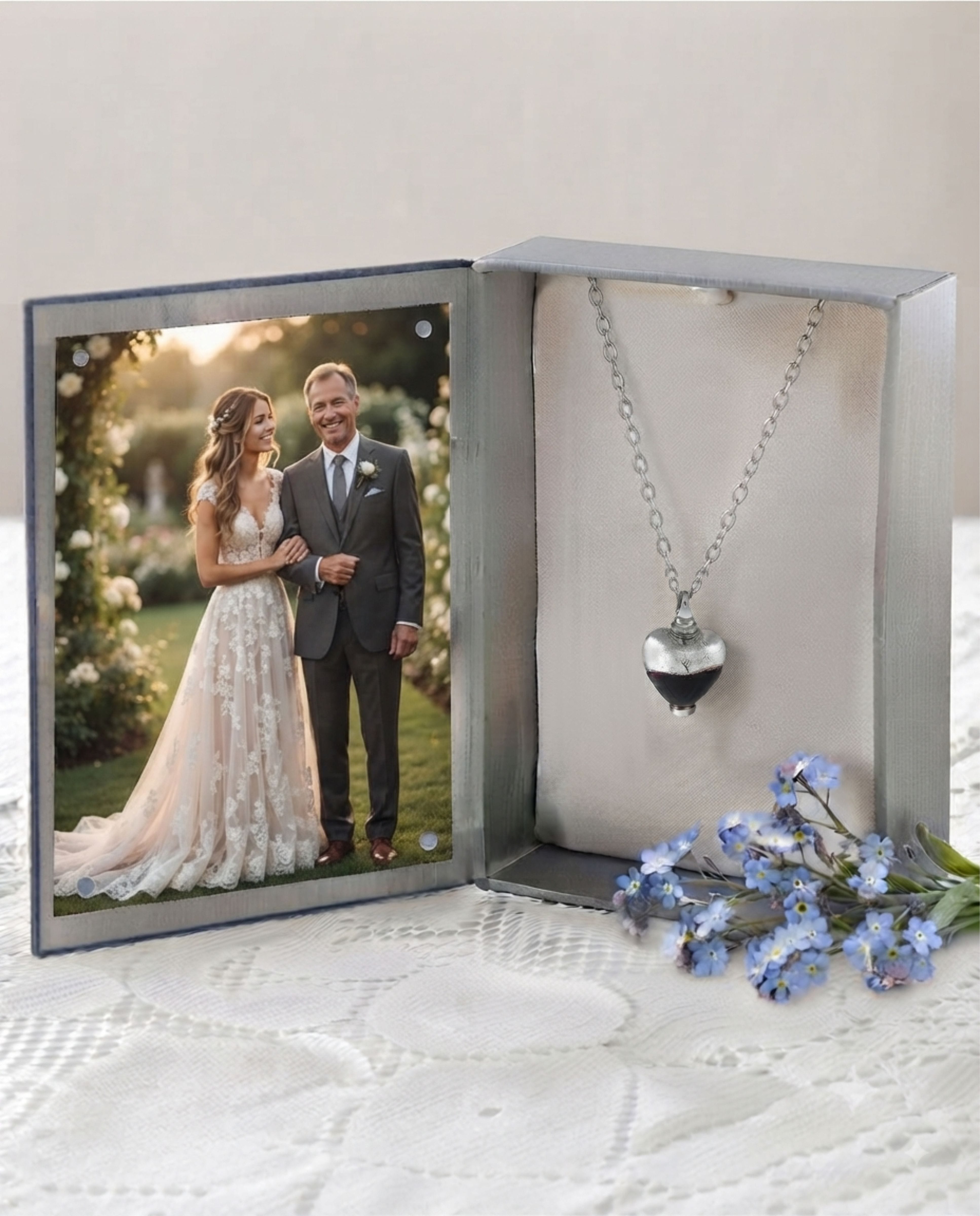 Cara Keepsakes Murano Glass Heart Urns Murano Glass Heart Urn - 'Eternal Promise'