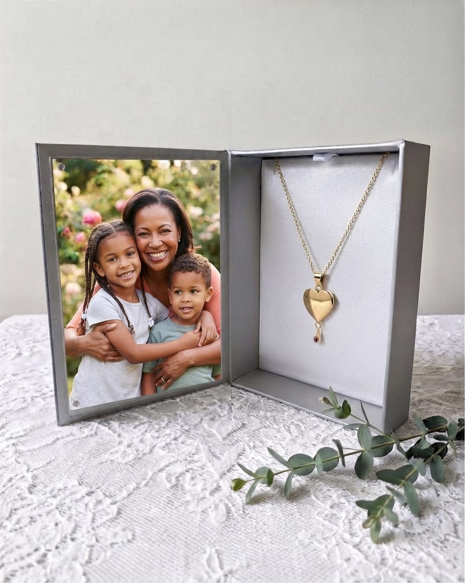 Cara Keepsakes Gold Pendant Urns Birthstone Heart Pendant Urn (10K)