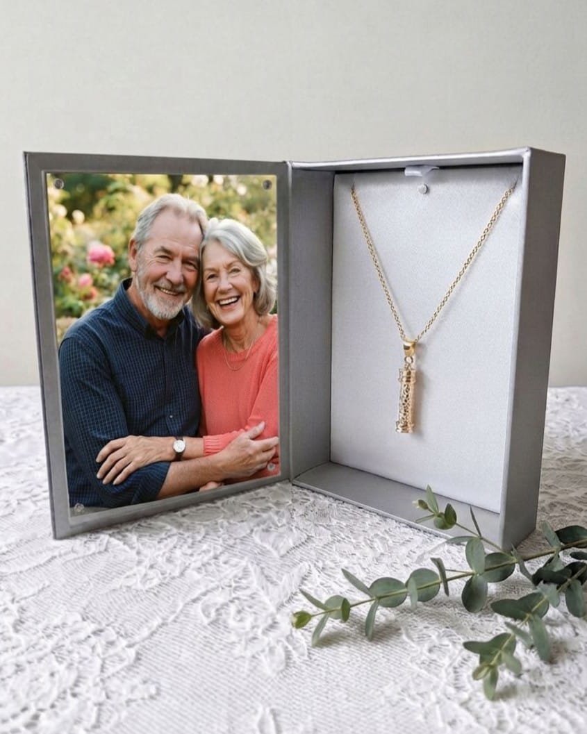 Cara Keepsakes Gold Pendant Urns Gold Hammered Cylinder Pendant Urn (10K)