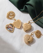 Cara Keepsakes Gold Locket Urns Gold Angel Wing Locket Urn (14K)