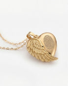 Cara Keepsakes Gold Pendant Urns Gold Angel Wing Pendant Urn (10K)