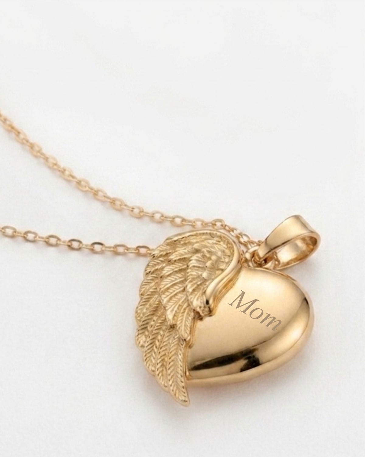Cara Keepsakes Gold Pendant Urns Gold Angel Wing Pendant Urn (10K)