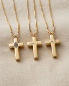 Cara Keepsakes Stainless Steel Gold-Plated Stainless Steel Cross Pendant Urn