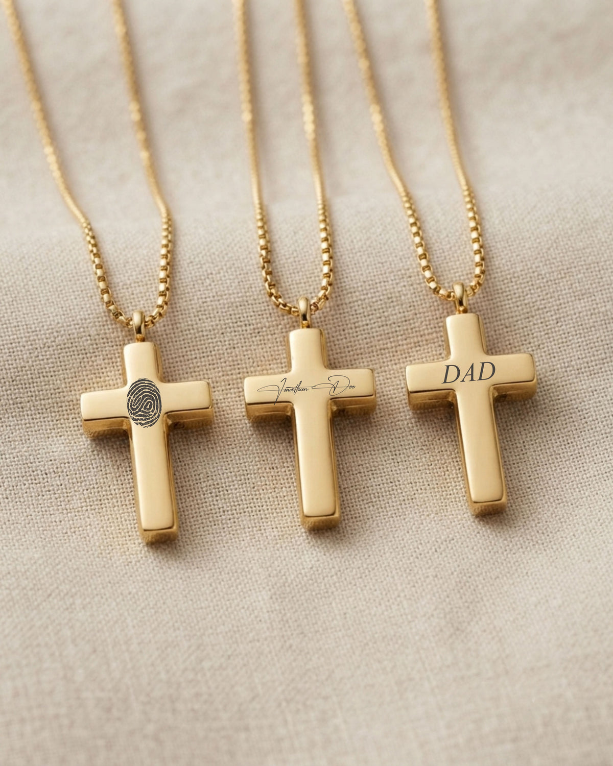Cara Keepsakes Stainless Steel Gold-Plated Stainless Steel Cross Pendant Urn