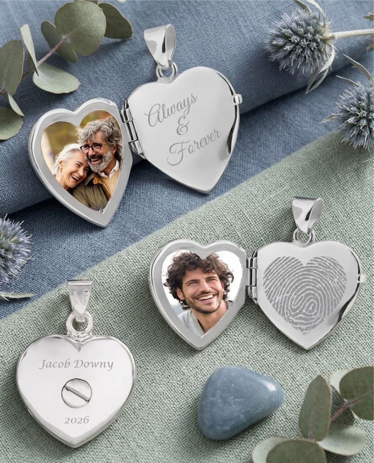 Cara Keepsakes Silver Locket Urns Silver Heart Locket Urn - Diamond Cut